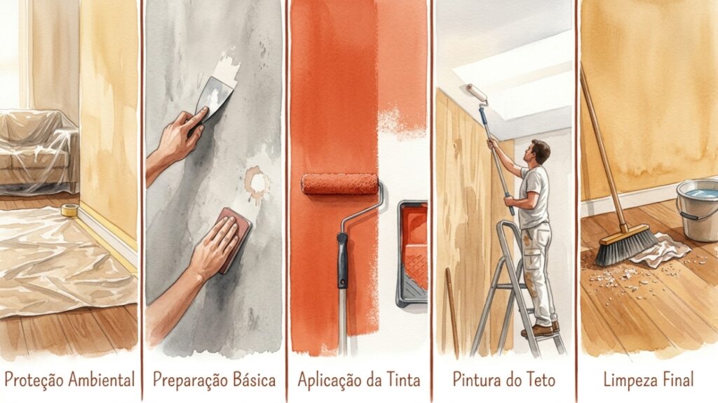 Quanto um pintor cobra para pintar uma casa de 76 m2 em 2026?