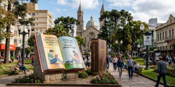 Única Capital Nacional da Literatura por lei federal: praças decoradas com livros gigantes marcam o cenário desta referência intelectual sul