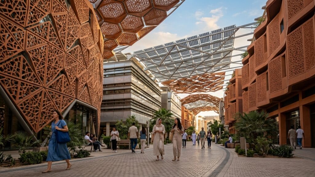 A cidade inteligente de 22 bilhões de dólares construída no deserto para funcionar totalmente com energia solar térmica