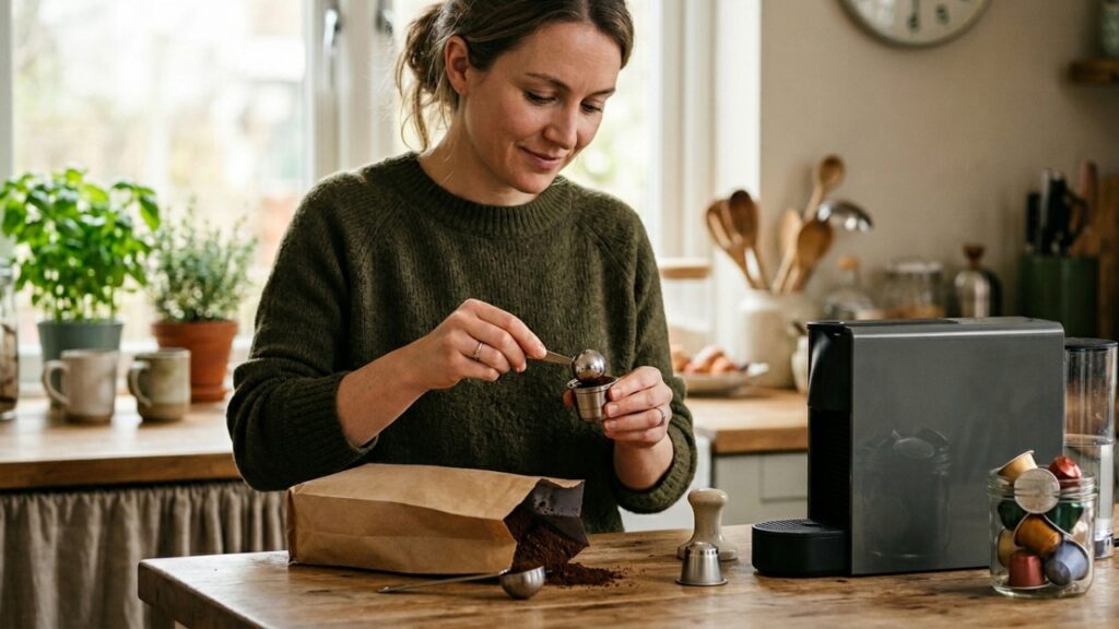 O cálculo financeiro de trocar as cápsulas de café descartáveis por uma única cápsula de aço inox que faz você economizar centenas de reais todos os anos