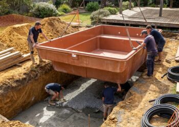 Quanto custa instalar uma piscina de fibra em 2026 e por que o buraco no quintal não é a parte mais cara da obra