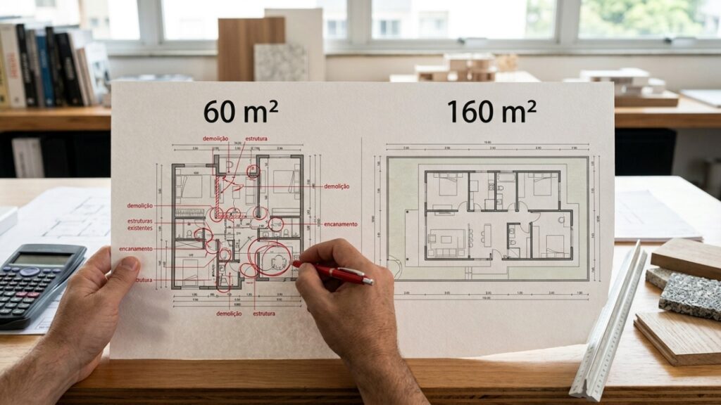 Quanto um arquiteto cobra para fazer um projeto residencial em 2026 e por que o metro quadrado muda tudo