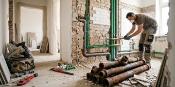 Quanto um encanador cobra para refazer toda a tubulação de um apartamento de 65 m² em 2026