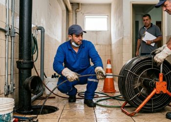 Quanto um encanador predial cobra para desentupir a prumada principal de esgoto de um edifício de 4 andares em 2026