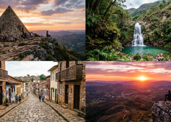 Cidade do interior de Minas Gerais, situada no topo de uma montanha de pedras de quartzito, atrai milhares de místicos por suas grutas e lendas