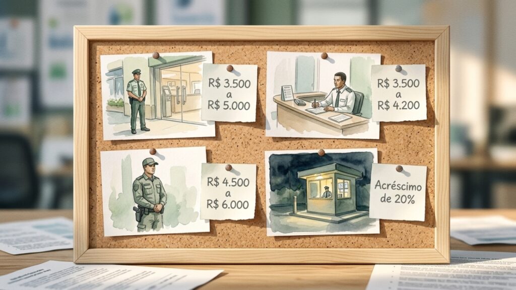 Quanto custa contratar um segurança privado por mês em 2026 e o que a lei exige de formação e reciclagem