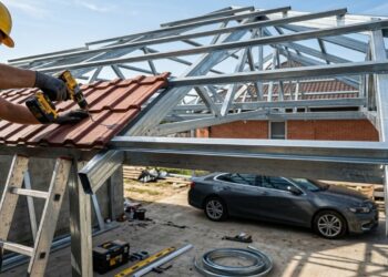 Quanto custa fazer uma garagem coberta em julho de 2026 com estrutura metálica, telha termoacústica ou policarbonato