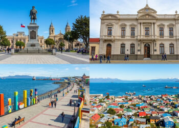 Cidade fundada em 1848 nas margens do Estreito de Magalhães é a porta de entrada para a Antártida e o principal centro urbano do sul chileno