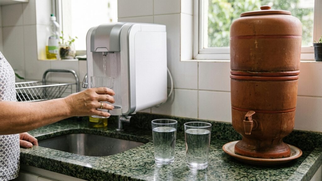 Quanto custa um purificador de água de bancada em 2026 e se ele realmente entrega água mais limpa que o filtro de barro