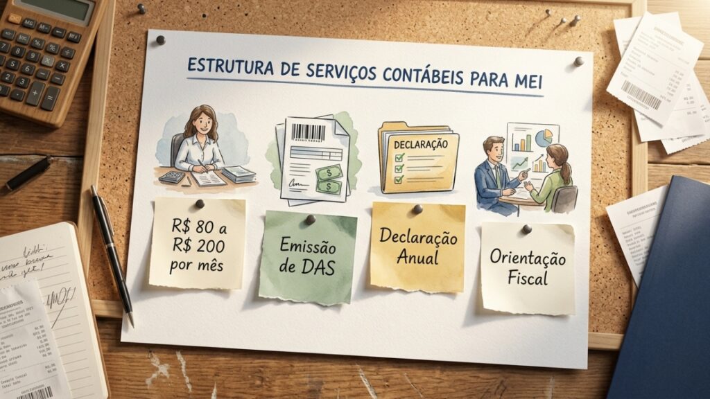 Quanto um contador cobra para cuidar de um MEI em 2026 e o que está incluso no preço do serviço