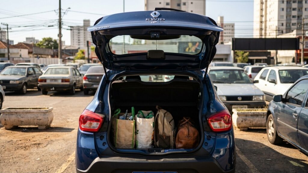 O compacto com 185 mm de altura do solo quer provar que carro pequeno também pode encarar buraco sem pedir desculpa