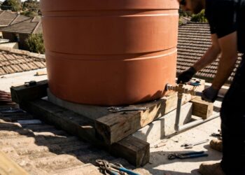 Quanto custa instalar uma caixa d'água de 1.000 litros em 2026 e por que a base mal feita pode colocar o telhado em risco