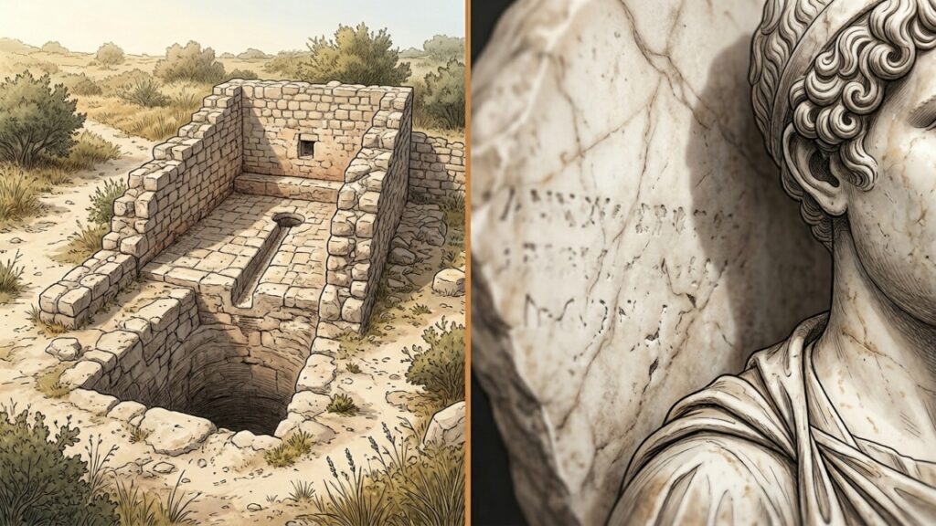 Estatuas romanas de 1.700 anos são achados de bruços em um antigo lagar