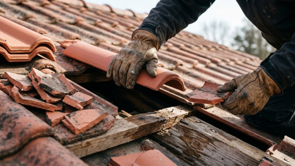 Quanto um telhadista cobra de mão de obra para substituir 120 metros quadrados de telhas cerâmicas quebradas em 2026