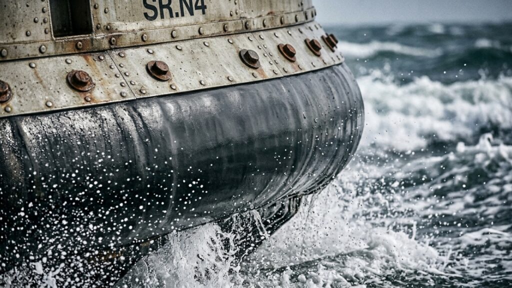 Hovercraft gigante que cruzava o Canal da Mancha
