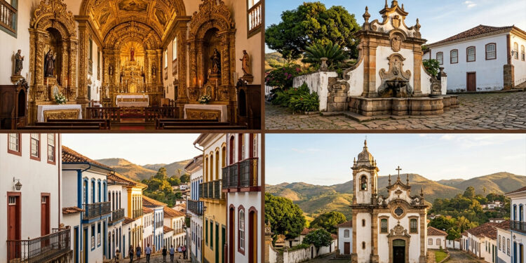 Cidade histórica, fundada em 1711, abriga belas igrejas barrocas do ciclo do ouro e exibe obras-primas entalhadas em madeira por Aleijadinho