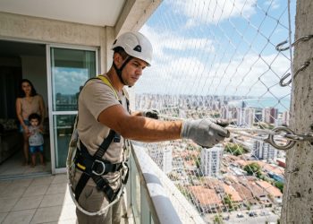 Quanto um instalador de redes cobra para fixar telas de proteção de nylon em cinco janelas de apartamento em 2026