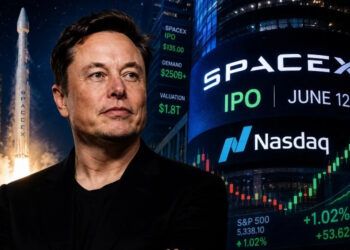 Ações da SpaceX disparam mais de 25% em estreia na Nasdaq, após o maior IPO da história