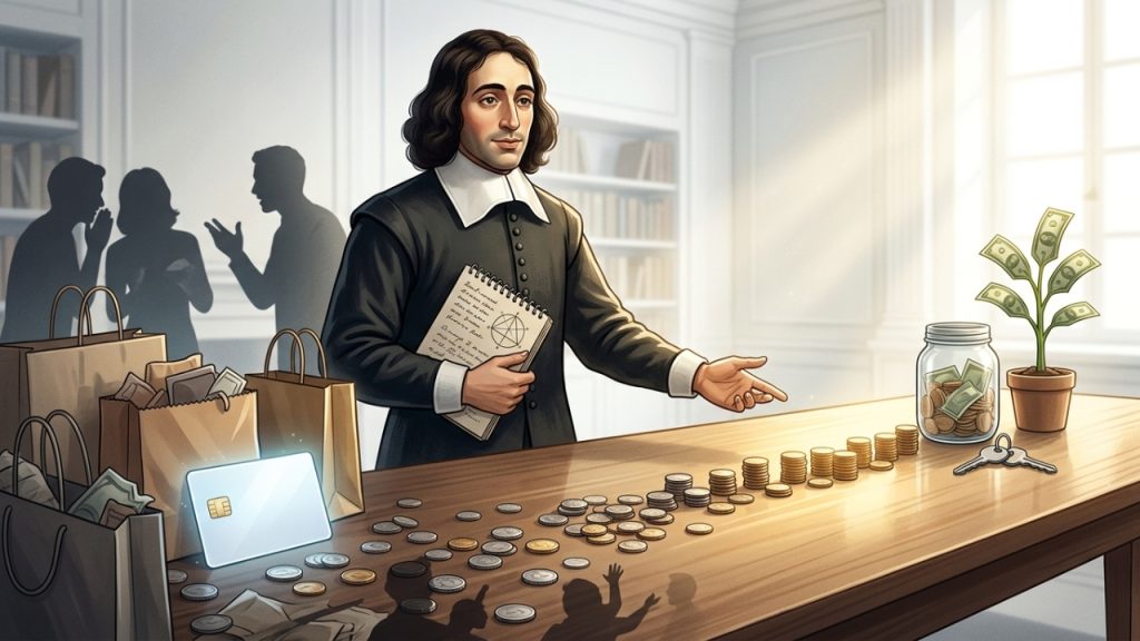 Spinoza via a liberdade no entendimento e dizia: “os homens se julgam livres porque conhecem suas ações, mas ignoram suas causas”