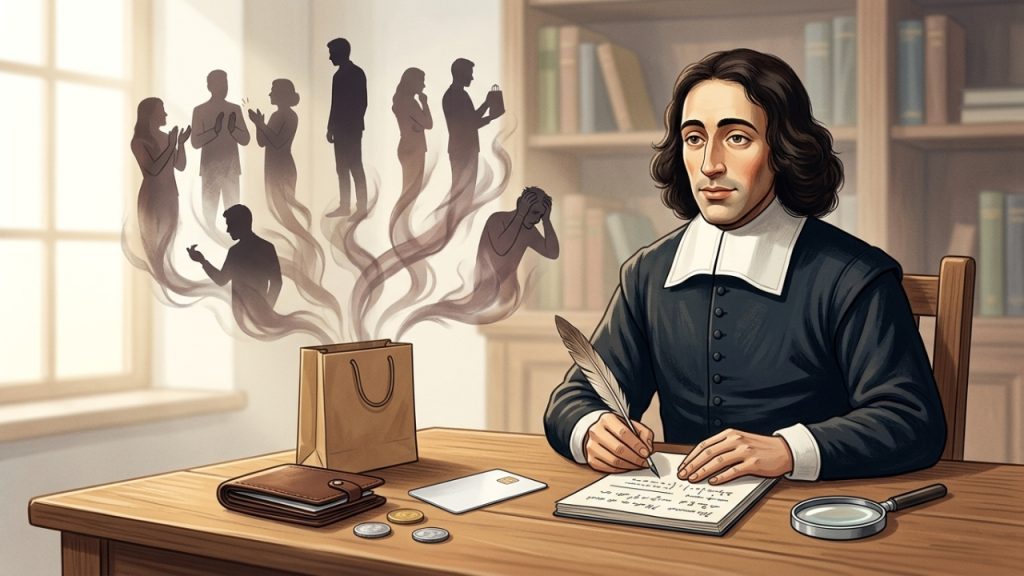 Spinoza via a liberdade no entendimento e dizia: “os homens se julgam livres porque conhecem suas ações, mas ignoram suas causas”