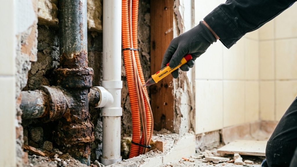 Quanto um eletricista e um encanador cobram juntos para reformar um banheiro de 4 m² em 2026