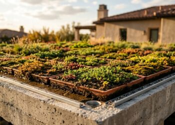Telhado verde modular em lajes e coberturas quentes
