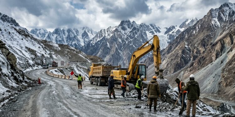 A rodovia pavimentada mais alta do mundo erguida a 4.600 metros de altitude cravada na Cordilheira dos Himalaias