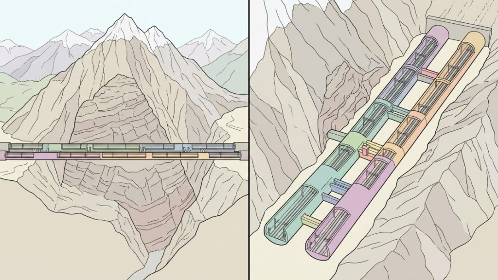 Túnel suíço que atravessou os Alpes com precisão