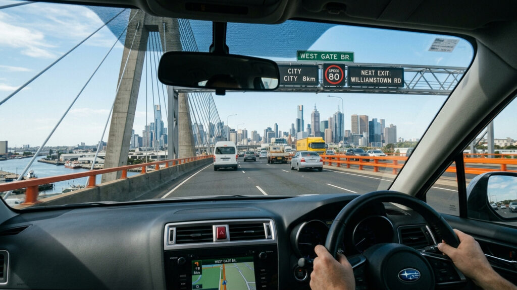 Erguida em Melbourne, com 2,5 km de extensão sobre as águas do Rio Yarra, a imponente rodovia elevada é um dos maiores corredores viários do país