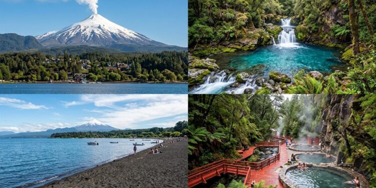 Com uma praia de areia vulcânica na beira de um lago, e localizada na base de um vulcão ativo, a charmosa cidade é a capital da aventura no Chile