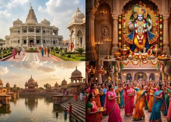 Cidade ideal para quem busca espiritualidade abriga centenas de templos sagrados dedicados a Krishna, sendo um dos principais destinos da Índia