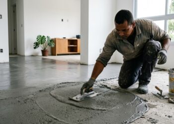 Quanto um profissional cobra para aplicar cimento queimado em uma sala de 25 m² em 2026