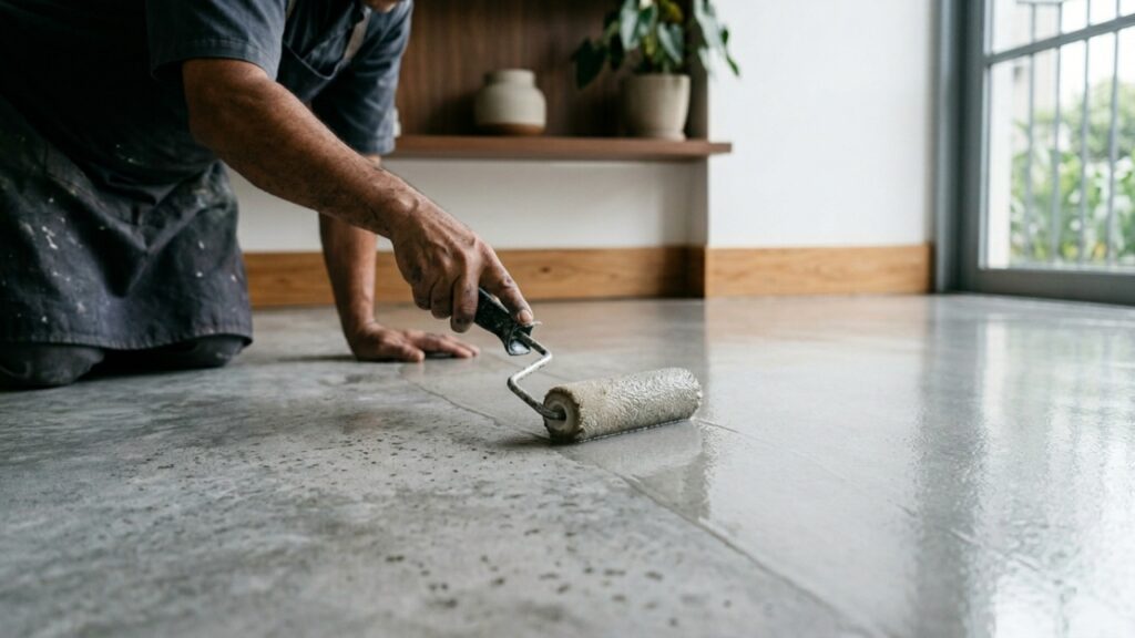 Quanto um profissional cobra para aplicar cimento queimado em uma sala de 25 m² em 2026