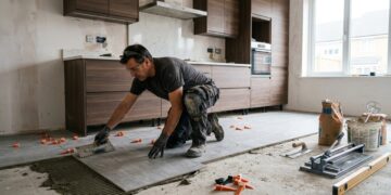 Quanto um pedreiro cobra para trocar o piso de uma cozinha de 12 m² em 2026, e por que a retirada do antigo muda tudo