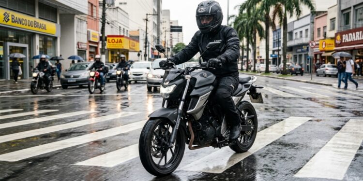 ABS nas duas rodas transforma esta 250 urbana em escolha mais séria para quem pega chuva e corredor todo dia