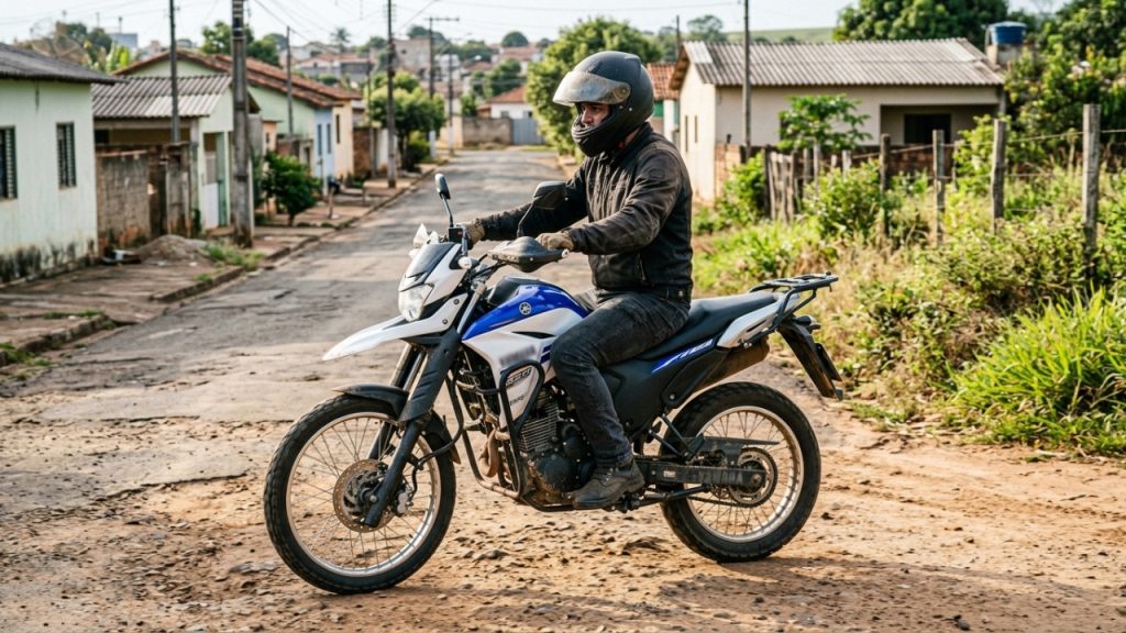 A aventureira de média cilindrada da Yamaha entrega 35 km por litro e traz suspensão reforçada contra crateras por 25 mil reais