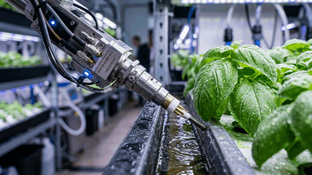 A fazenda vertical robotizada que parece um armazém automático move bandejas de folhas por uma grade gigante para produzir alimentos dentro da cidade