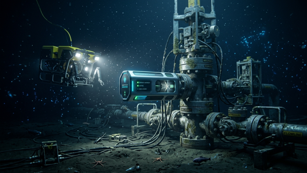 Como a colheita de energia em poços submarinos elimina umbilicais e aumenta autonomia operacional