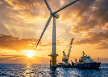 A China construiu um gigante eólico no meio do oceano com turbinas de pás de 120 metros que geram energia para províncias inteiras e ainda produzem hidrogênio no próprio mar