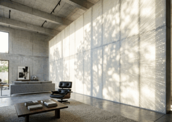 Novo concreto translúcido transmite luz por reflexão interna e revoluciona fachadas de casas