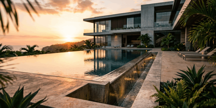 Conheça 3 sistemas de termosifão natural de alta performance para um modelo de casa com piscina térmica