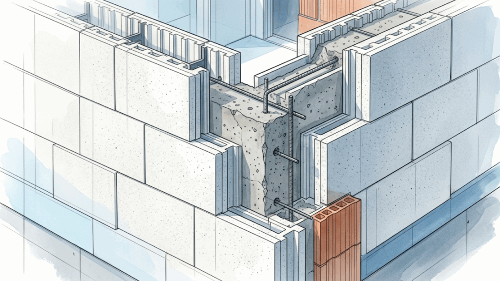 Diga adeus à parede fria de concreto puro: o bloco ICF que vira forma, isolamento e estrutura ao mesmo tempo antes de receber o concreto armado