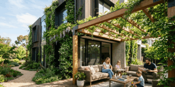 Não é parede verde cenográfica, nem jardim vertical de shopping: a trepadeira na fachada que cria sombra viva e ajuda a baixar a sensação de calor no muro
