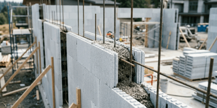 Diga adeus à parede fria de concreto puro: o bloco ICF que vira forma, isolamento e estrutura ao mesmo tempo antes de receber o concreto armado