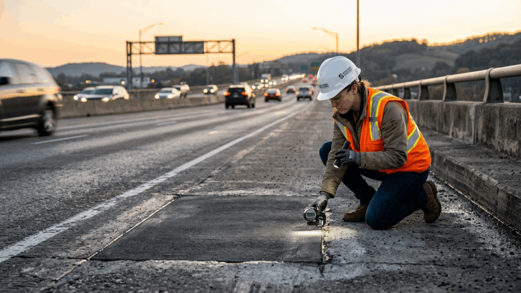 O que muda na manutenção de rodovias em 2026 com o concreto polimérico e seus ganhos de tempo
