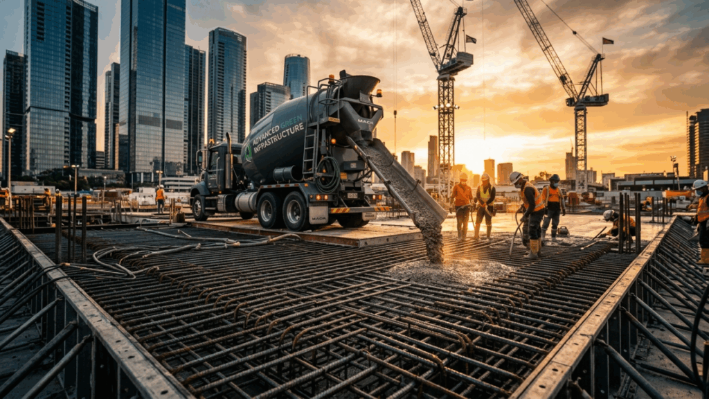 O que muda nas normas do concreto em 2026 e como o grafeno reduz pela metade o uso de cimento
