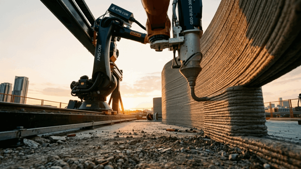 Os novos sistemas de impressão 3D de concreto para erguer casas e reduzir custos de obra
