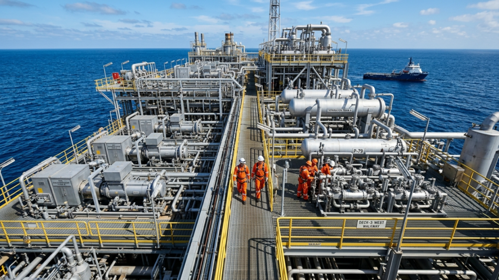 O navio-plataforma gigante que produz, processa e armazena petróleo no meio do oceano sem precisar de estrutura em terra