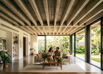 Lajes nervuradas de concreto protendido: o segredo para casas modernas com grandes vãos livres