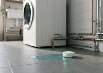 Nem vazamento descoberto tarde, nem registro fechado na correria: o sensor inteligente que detecta água fora do lugar e pode avisar antes do piso estufar
